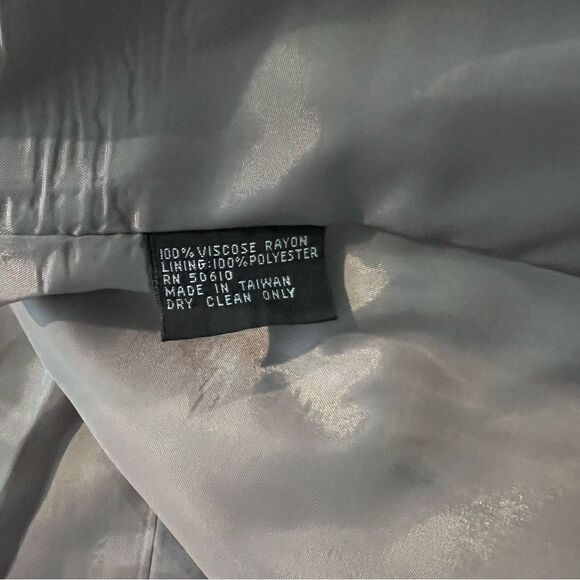 Vintage Woward Wolf Navy & Gold Metallic Tweed Blazer size 8 - Picture 11 of 11